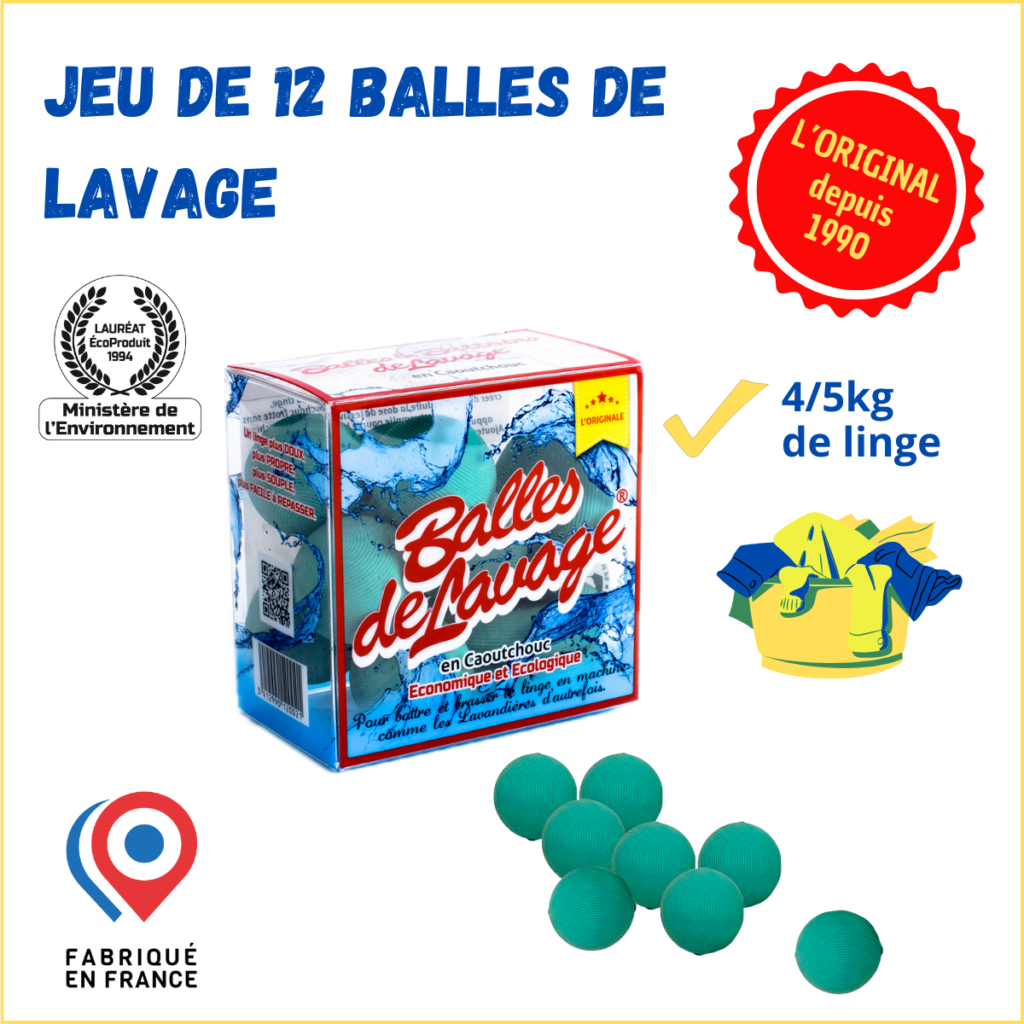 Jeu de 12 Balles de Lavage